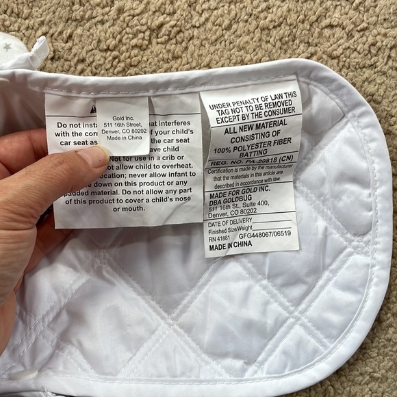 GO By Goldbug Clouds Duo Head Support And Strap Cover Set - Picture 10 of 12